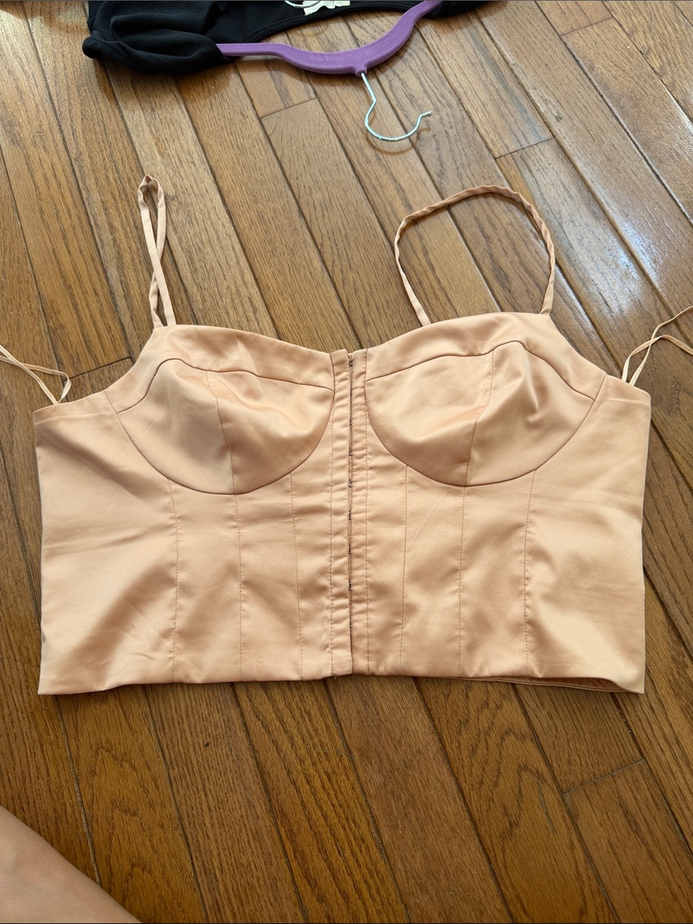 Guess Peach Bustier Crop Top